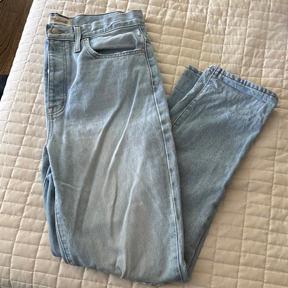 Madewell Blue Straight Jeans Vintage Wash
